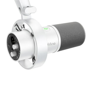 Micrófono Fifine Studio Xlr Dynamic Usb Pc Podcast K688 Blanco