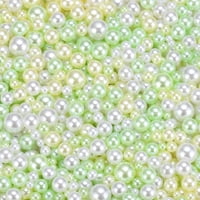 Perla Falsa Uxcell Abs 3-8Mm Verde Blanco Amarillo