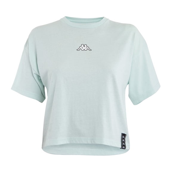 Polera Kappa Niña Mini Logo Turquesa