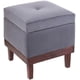 thumbnail image 1 of Pouf Baúl Emilia Gris Felpa 45x45x46 cm, 1 of 3