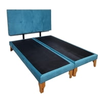 Diseños Valestrini - Cama Europea King Lino Felpa Turquesa