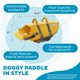 thumbnail image 4 of Chaleco salvavidas para perros Outward Hound Granby Splash amarillo, tamaño mediano, 4 of 8
