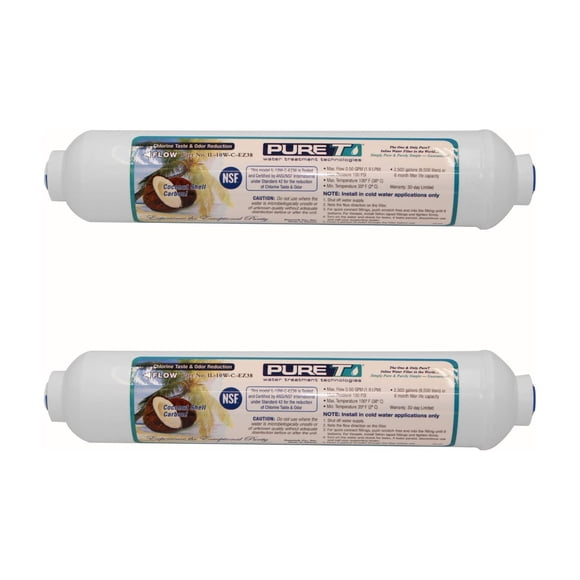Filtro En Línea Puret Il 10w c ez38 De 25 Cm X 5 Cm Gac Coión Rápida De 3 8