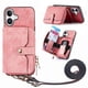 thumbnail image 3 of Funda Tipo Cartera con Correa Cruzada para iPhone 16 Plus Protección Contra Golpes Rosa, 3 of 6