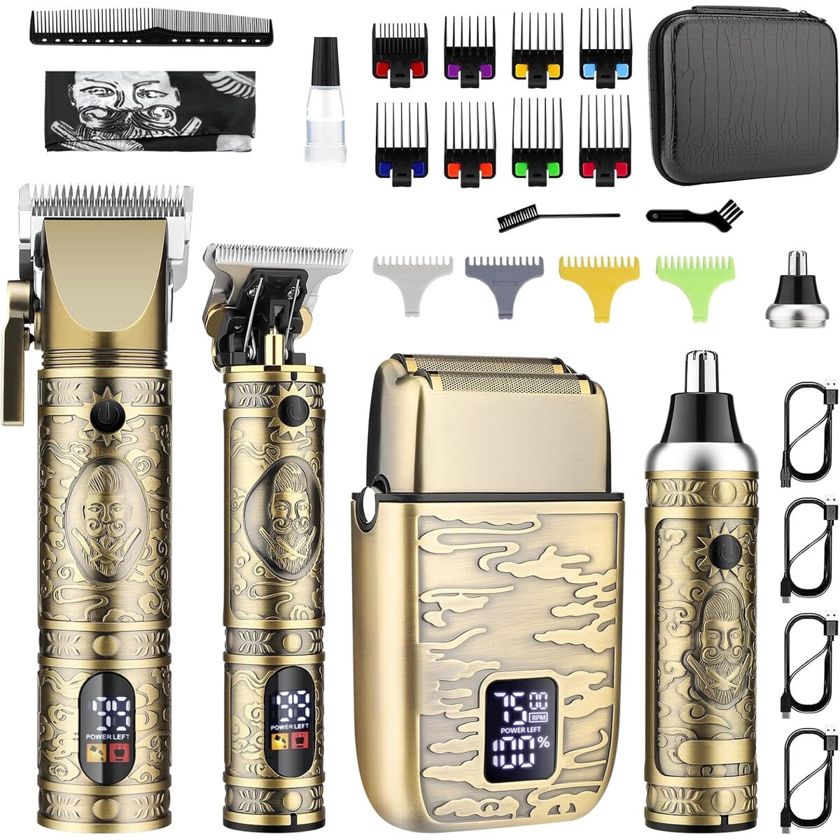 Cortadora De Pelo Gsky Kit Profesional Barba Usb