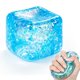 thumbnail image 1 of Juguete de Apretar Tfanghao Cubo Blando con Glitter Azul, 1 of 7