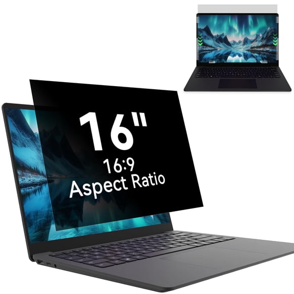 Protector de privacidad para laptop Mao Yeye 16" 16:9 antirreflejo y filtro de luz azul