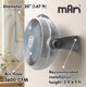 thumbnail image 5 of Ventilador de piso MAN 51 cm 3600 CFM 3 velocidades con inclinación ajustable, 5 of 7
