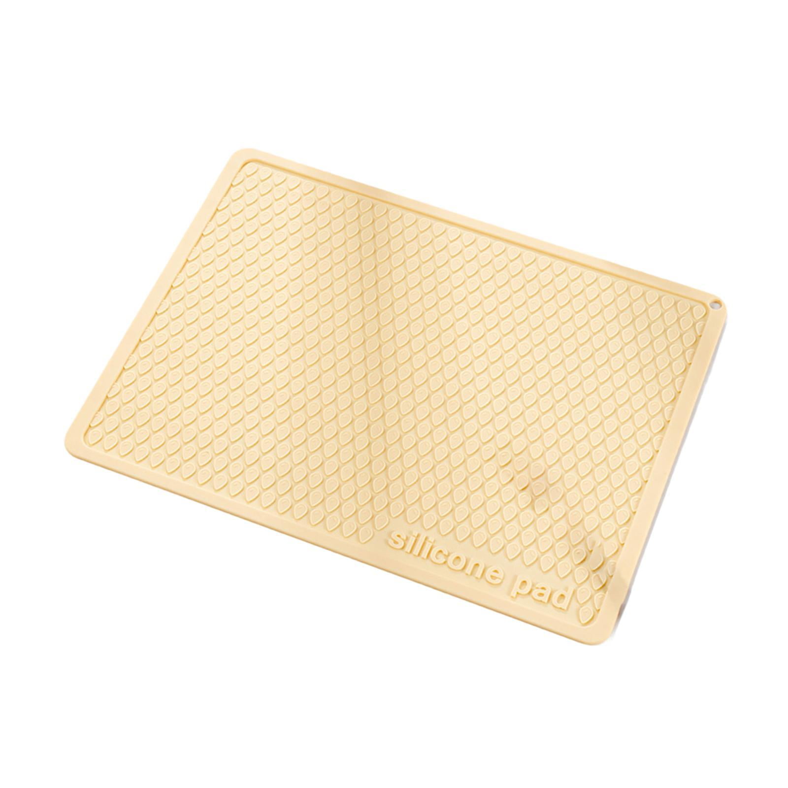 Magideal - Tapete Absorbente De Silicona Para Café, Práctico Escurridor De Platos, Bandeja Para Fregadero, Almohadilla Seca Para Comedor, Cafetería, Restaurante Amarillo