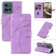 thumbnail image 3 of Funda tipo cartera con tapa para Motorola Edge 50 5G con tarjetero, soporte y cubierta magnética Morado, 3 of 6