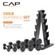 thumbnail image 2 of Set de mancuernas CAP de 68 kg, recubiertas, de 12 caras, con rack, 2 of 8