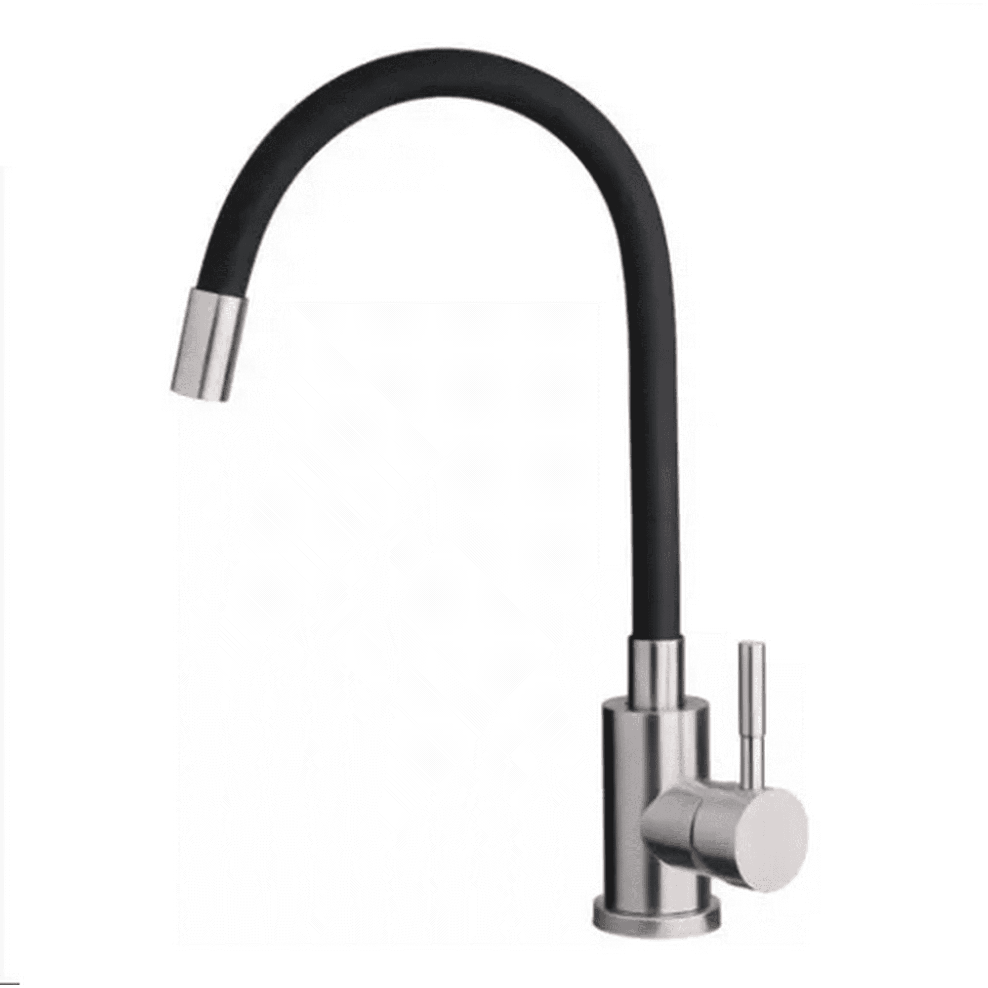 Genérico - Llave Monomando Lavaplatos Flexible Negra Cromo