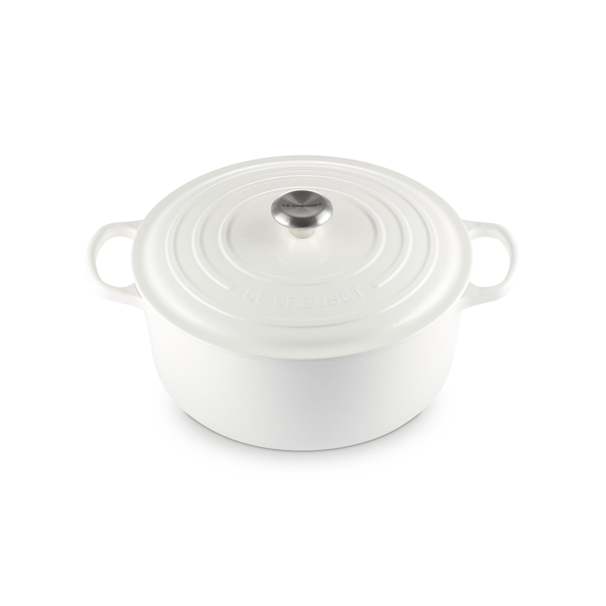 Horno Holandés Le Creuset De Hierro Fundido Esmaltado Signature, 9 Litros, Blanco