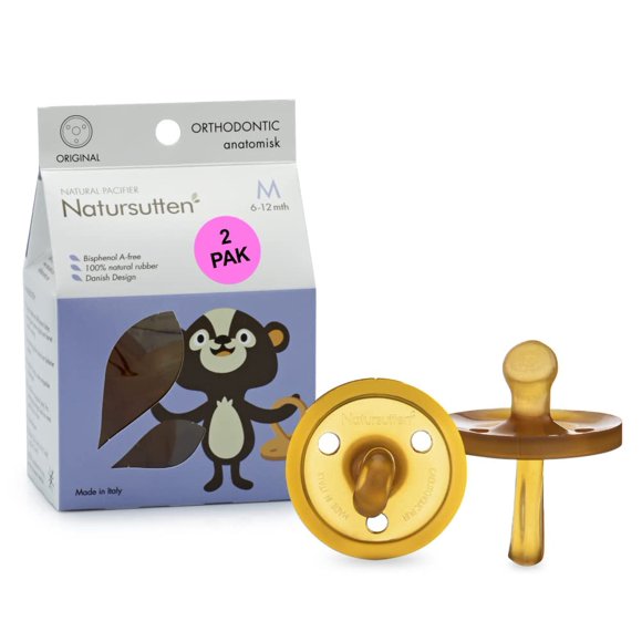 CHUPETE Natursutten Pack de 2 unidades 6‑12 meses de caucho natural
