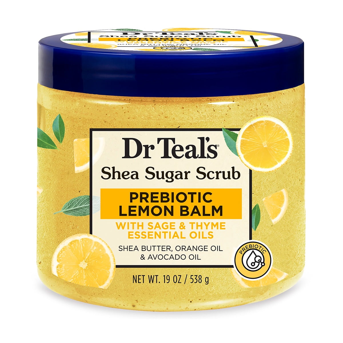 Exfoliante Corporal Dr Teals De Azucar Y Karité Con Balsamo De Limón Prebiótico 538Gr