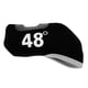 thumbnail image 2 of protector de la cubierta de la cabeza del headcover del hierro del putter del hierro del club de golf 48 grados negros, 2 of 5