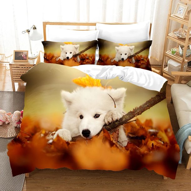 The Samoyed Dog Bedding Sets Duvet Cover Set With Pillowcase Bedclothes Bed Linen