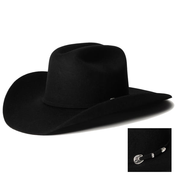 Sombrero Stetson 4X Corral de Lana Vaquero Negro 7 3/4