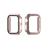 Genérico - Protector Carcasa Glass Para Apple Watch 44Mm Rosado