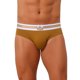 thumbnail image 1 of INSPIRE CHIC Ropa interior masculina triangular con cinturilla a rayas de cintura media, calzoncillos suaves 36 marrón, 1 of 5