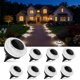 thumbnail image 1 of Luces solares de piso Gahomlumy, paquete de 8, impermeables IP67, 1 of 8