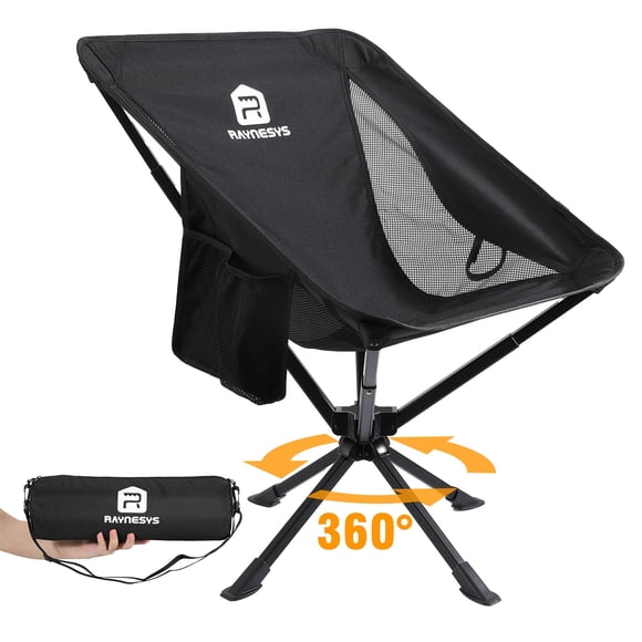 Silla de camping portátil Raynesys giratoria 360° y ligera