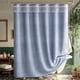 thumbnail image 1 of Cortina de baño AmazerBath azul estilo boho de lino sintético 183x183 cm, 1 of 8