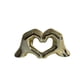 thumbnail image 1 of Figura decorativa manos corazón dorado oscuro, 1 of 3
