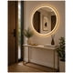 thumbnail image 2 of Espejo Led Redondo 60x60 Cm Dorado Diseño Moderno Minimalista, 2 of 5