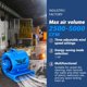 thumbnail image 4 of Ventilador de aire BSMTEK 5000 CFM 1 HP, 3 velocidades, portátil, 4 of 7