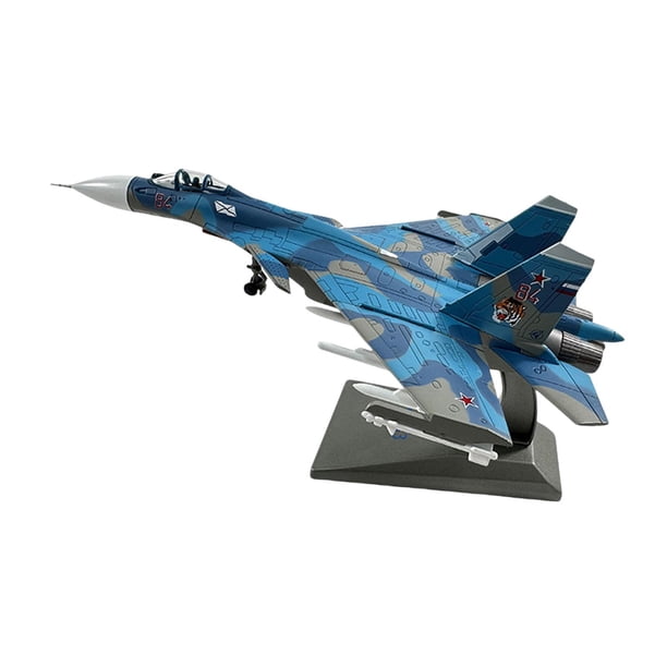 Avión De Juguete Modelo Fundido A Presión A Escala 1/100, Caza SU-33, Para Decoración De Habitación Infantil.