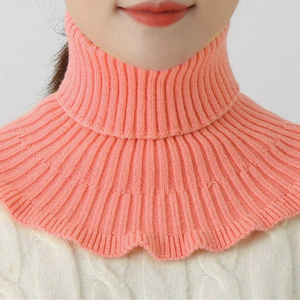 Stylish Hand-Knitted High Collar Detachable Dickey Collar for Women - Turtleneck Look!