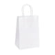 thumbnail image 2 of 50pcs, Small Gift Bags White Bulk 5.25" X 3.75" X 8", Small Size Kraft Paper Bags With Handles For Handwork, Shopping, Gift, Merchandise, Retail, Party Favors Business, Small Business Supplies, Shoppi, 2 of 2