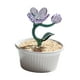 thumbnail image 2 of Planta En Maceta Estatua De Vidrio Estatuilla Regalo Decorativo Flores Artificiales En Maceta Violeta, 2 of 3