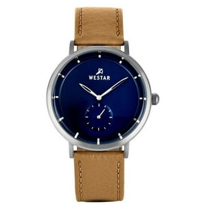 Westar - Reloj Profile Correa De Cuero Esfera Azul Cuarzo 50246Stn184 Para Hombre