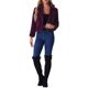 thumbnail image 2 of INSPIRE CHIC Chaqueta de Piel Recortada para Mujer Solapa Cardigan Esponjoso Bolero 2026 Invierno Abrigo Corto de Piel Sintética Conjuntos L Púrpura Oscuro, 2 of 6