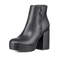 Botin Casual Mujer Eco Cuero Tacon Grueso Clasico Weide Dh80