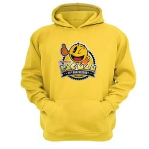 Genérico - Polerón Canguro Pacman Amarillo Talla L Unisex