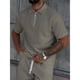 thumbnail image 1 of Polera Hombre Manga Corta Textura Suave Cierre Tendencia 0273, 1 of 3