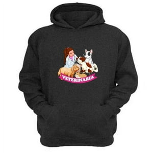 Genérico - Polerón Canguro Veterinaria Gris Oscuro Talla Xl Unisex