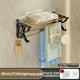thumbnail image 1 of 1pc Towel Storage Shelf, Shower Towel Rack For Bathroom, Wall Mounted Towel Holder, Bath Towel Clothes Hanger, Bathroom Accessories, 1 of 5