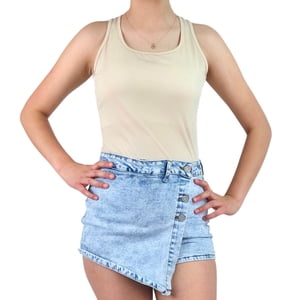 Likeshop - Body Mujer Elasticado Acanalado Modelo Musculosa Z71