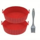 thumbnail image 1 of 2pcs, Silicone Air Fryer Liners (8''), With Oil Brush, Air Fryer Silicone Liners Pot For 3 To 5 QT, Food Safe Non Stick Air Fryers Basket Oven Accessories, Air Fryer Silicone Basket Bowl, Kitchen Gad, 1 of 4