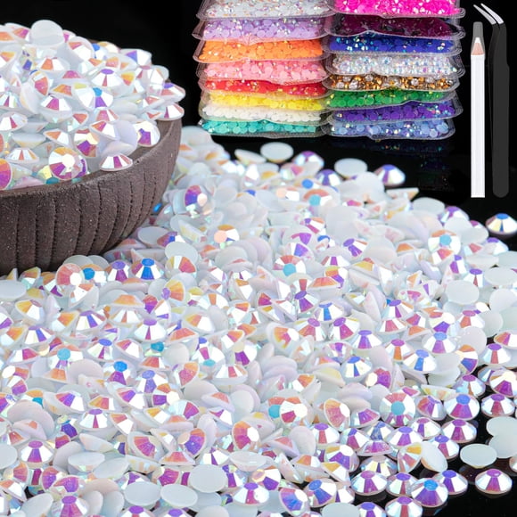 Strass BELLEBOOST 8000 piezas 3 mm Blanco AB de respaldo plano