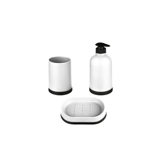Set De Baño De 3 Piezas Propileno 5Five blanco Tamano Unico