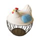 thumbnail image 4 of Cesta Para Huevos De Gallina, Bonita Cesta De Alambre De Metal Para Guardar Huevos De Gallina Para Encimera, Con Rayas Azules Y Negras, 4 of 5