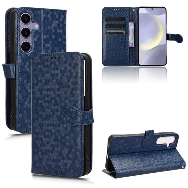 Funda Cartera Lunares Samsung Galaxy S26 Plus con Tarjetero, Correa y Soporte Azul