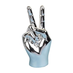 Bothyi - Estatua De Gesto De Mano Escultura De Mano Creativa Para El Centro De Mesa Del Hogar Decoración Peace Argent