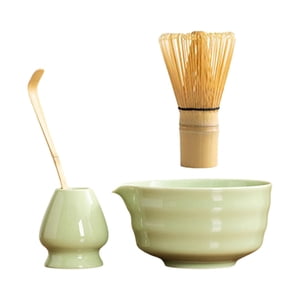 Bothyi - Juego De Matcha Japonés Hecho A Mano Para Comedor, Casa De Té, Utensilios De Té Japoneses, Verde Claro
