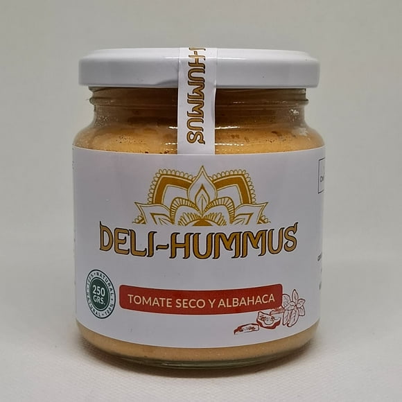 Hummus Tomate seco y albahaca
